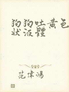 狗狗吐黄色泡沫状液体