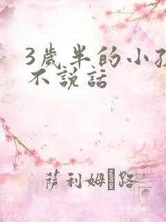 3岁半的小孩还不说话