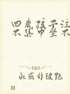 四岁孩子注意力不集中坐不住怎么办