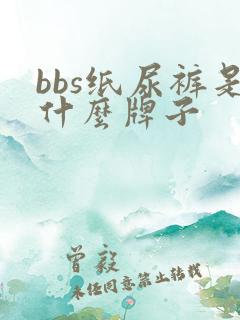 bbs纸尿裤是什么牌子