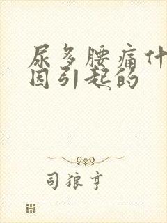 尿多腰痛什么原因引起的