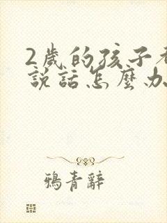 2岁的孩子都不说话怎么办