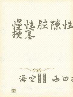 慢性腔隙性脑腔梗塞