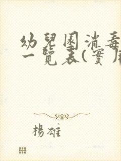 幼儿园消毒方法一览表(实用)