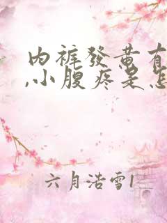 内裤发黄有异味,小腹疼是怎么回事