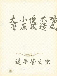 大小便不畅是什么原因造成的