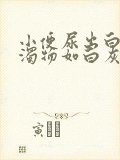 小便尿出白色浑浊物如白灰水怎么回事