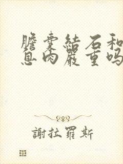 胆囊结石和胆囊息肉严重吗