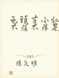 龟头有小红疙瘩不痛不痒是什么病