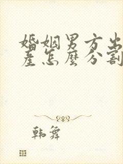 婚姻男方出轨财产怎么分割