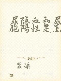 尿隐血和尿白细胞阳性是怎么回事