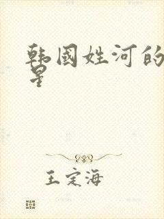 韩国姓河的女明星