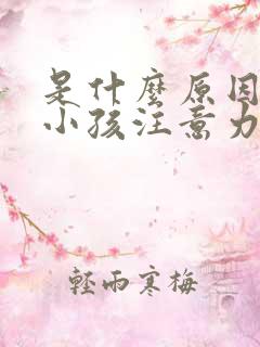 是什么原因导致小孩注意力不集中