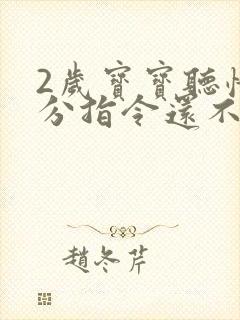 2岁宝宝听懂部分指令还不会说话