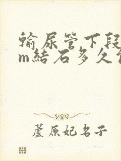 输尿管下段4mm结石多久能排出