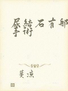 尿结石有那几种手术