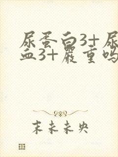 尿蛋白3+尿隐血3+严重吗