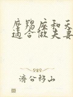 摩羯座和天秤座适合做夫妻吗