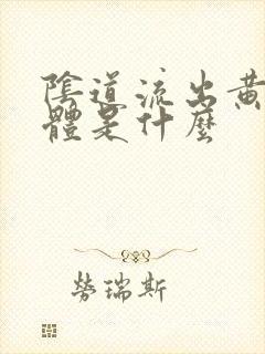 阴道流出黄色液体是什么