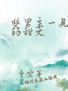 双男主一见钟情的甜文