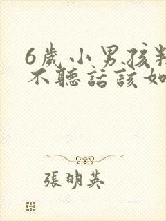 6岁小男孩叛逆不听话该如何管教?