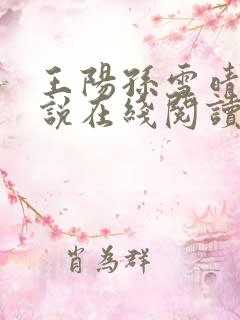 王阳孙雪晴的小说在线阅读