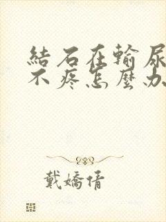 结石在输尿管里不疼怎么办