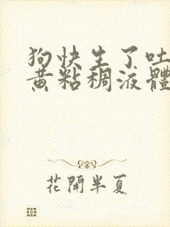 狗快生了吐了黄黄粘稠液体