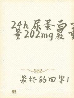 24h尿蛋白定量202mg严重吗?