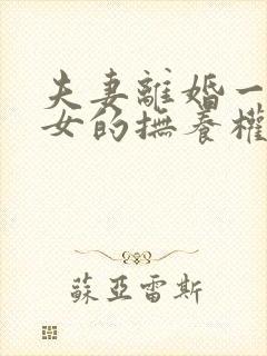 夫妻离婚一儿一女的抚养权怎么判定