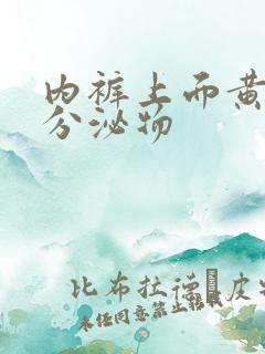 内裤上面黄色的分泌物