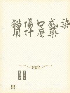 猫伤口感染化脓用什么药