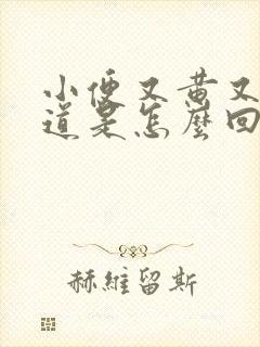 小便又黄又有味道是怎么回事