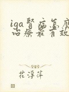 iga肾病怎么治疗最有效