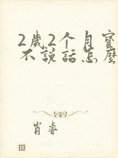 2岁2个月宝宝不说话怎么办