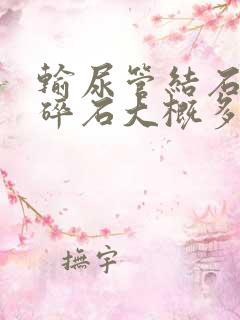 输尿管结石体外碎石大概多少钱