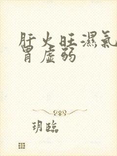 肝火旺湿气重脾胃虚弱