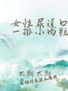 女性尿道口长了一排小肉粒