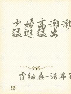 少妇高潮潮喷到猛进猛出