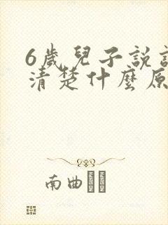 6岁儿子说话不清楚什么原因