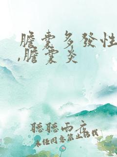 胆囊多发性结石,胆囊炎