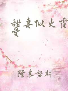 甜妻似火霍总超爱