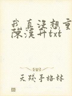 我真没想重生啊陈汉升txt