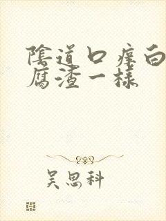 阴道口痒白带豆腐渣一样