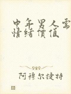 中年男人需要的情绪价值