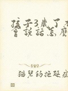 孩子3岁了不太会说话怎么办