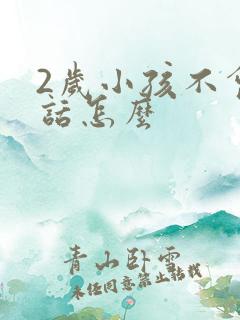 2岁小孩不会说话怎么