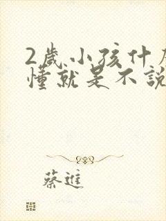 2岁小孩什么都懂就是不说话