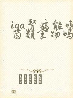 iga肾病能吃菌类食物吗