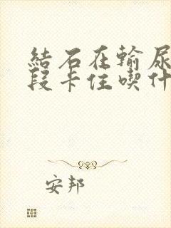 结石在输尿管下段卡住吃什么药